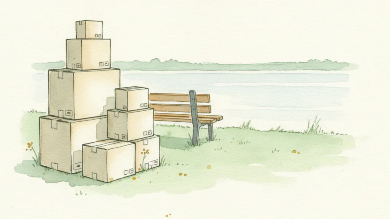 Umzugskartons Mülheim an der Ruhr: Aquarellszene zur Planung